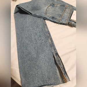 Zara 90's Full Lenth in Split Hem Denim Pants
